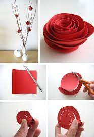 Maybe you would like to learn more about one of these? Paper Flower Tutorial In Crafts For Decoration Gifts Presents And Accessories Rose Crafts Paper Flower Centerpieces Valentines Diy