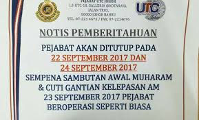 Jadual hari kelepasan am persekutuan tahun 2017. Assalamualaikum Salam Jpj Cawangan Utc Johor Facebook
