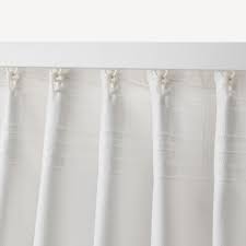 Tibast Curtains 1 Pair White 57x98 Ikea Curtains Curtains Without Sewing Curtain Rods