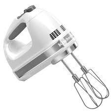 Große auswahl & super preise. Kitchenaid Khm926wh White 9 Speed Hand Mixer With Stainless Steel Turbo Beaters Pro Whisk Dough Hooks And Blending Rod 120v