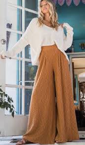 Vintage 90s lounge pants by camel with a tropical palm tree print. Women S Wide Leg Ribbed Knit Palazzo Pant Preorder Wide Leg Outfit Flowy Wide Leg Pants Wide Leg Pants