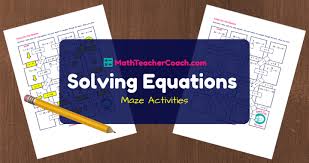 Literal equations solving linear equations one step equations. Free Maze Solving Equations Activities Algebra 1 Coach