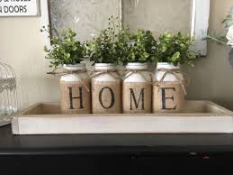 Rustic farmhouse store curations for the modern home. Country Home Decor Mason Jars With Burlap Painted Mason Etsy