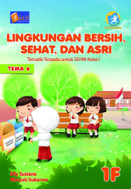 Gambar mewarnai lingkungan bersih dan sehat. E Book Tematik Kls 1f Lingkungan Bersih Sehat Dan Asri Grafindo Media Pratama