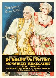 Movie Poster For 1924 Silent Film Monsieur Beaucaire Rudolph Valentino Old Film Posters Silent Film