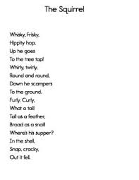 Free Downloadable Poem The Squirrel By Pioneer Valley Books Teachers Pay Teachers Pioneer Valley Books Poems Best Poems