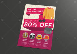 Files are structured in folders for easy editing. End Of Season Sale Flyer Template Template Stock By Pixlr