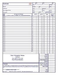 Free Printable Auto Body Repair Estimate Forms
