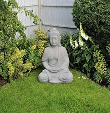 Hh Home Hut Decoration De Jardin Grand Bouddha Assis En Plein Air Statue Thai Zen 70 Cm Statue Bouddha Decoration Jardin Statue