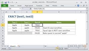 Excel Exact Function Excel Microsoft Excel Function