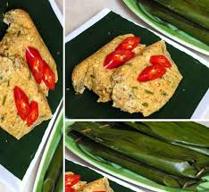 Ambil 2 lembar daun pisang dan tumpuk. Resep Pepes Tahu Sunda Plus Daging Cincang Daun Kemangi Area Halal