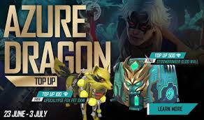 When free fire new update will open. Garena Free Fire Azure Dragon Top Up Event How To Get Rewards