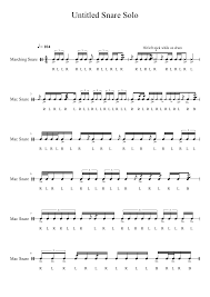 Everything from basic techniques (velocity and moeller strokes) to hybrid flam rudiments and stick. Untitled Snare Drum Solo Sheet Music For Drum Group Solo Musescore Com