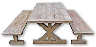Argos home chicago solid wood table, bench & 2 grey chairs. Casa Padrino Solid Wood Dining Room Set Natural Oak Dining Table With 2 Benches Dining Room Furniture Restaurant Furniture Rustic Oak Furniture