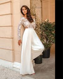 The jumpsuit i'm wearing in this outfit is a feminine and elegant white jumpsuit with a pleated halter. 21 Gorgeous Bridal Jumpsuit Styles Free Guide Bridal Shower 101