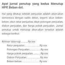 * tujuan dibuatnya jurnal penutup : Gimana Cara Pengerjaan Menutup Akun Hpp Di Jurnal Penutup Trimakasih Brainly Co Id