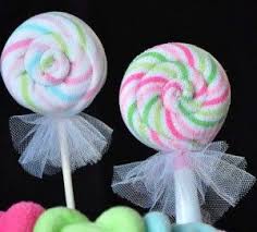 How To Make Lollipop Washcloths Baby Shower Crafts Baby Shower Decorations Baby Shower Diy