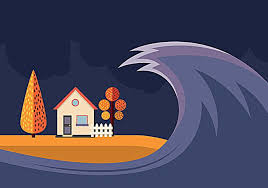 See more ideas about tsunami, natural disasters, science projects. Tsunami Disaster Island Cartoon Background Material Cartoon Background Island Cartoon Easy Drawings