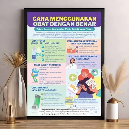 Jual Poster APOTEK Apotik Edukasi Penggunaan Obat yang Benar | DAGUSIBU, Aturan Minum Obat, Antibiotik & Resistensi, Cek KLIK, Efek Samping & Keamanan Obat | Media Promosi Kesehatan untuk Apotek, RS &