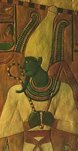 Osiris as green-skinned god