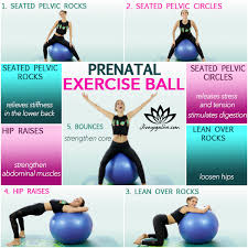 This is similar to a figure 4 stretch, only you're using a ball. Yoga Ball Pregnancy Exercises Jivayogalive