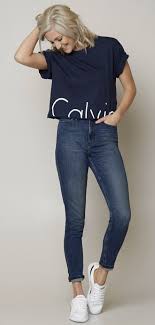 Jeans T Shirt Outfits Calvin Klein Jeans Ck Logo T Shirt Buckle Calvin Klein Women Tshirt Shirt Outfit Women Calvin Klein Outfits
