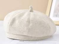 Béret Classique en Laine de Couleur Unie pour Femme - Chapeau Béret en Gros