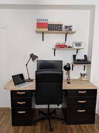 Pay a few bills or a spot where the kids can do their homework. Industrial Style Desk From Kitchen Cabinets Ikea Hackers