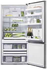 The recessed handles and fingerprint resistant Fisher Paykel E522brxfd2 17 6 Cu Ft Counter Depth Bottom Freezer Refrigerator With Adjustable Glass Shelves Humidity Control System Door Alarm Led Lighti Bottom Freezer Refrigerator Bottom Freezer Fisher And Paykel Fridge