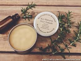 hair pomade with rosemary essential oil