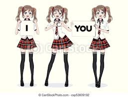 Le jeu est sorti en septembre 2014 au japon, en europe et en amérique du nord. Jupe Ecoliere Girl Manga Rouges Anime Forme You Girl Prise Affiches Leur Heart Trois Chemisier Tenue Style Canstock