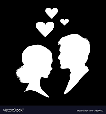 Silhouette Of Couple In Love Eps 10 Vector Image On Vectorstock In 2020 Silhouette Vector Couples In Love Vector Illustration