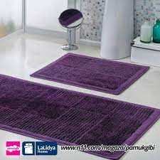 lidya home line murdum banyo paspas seti 27442167 mor banyo paspas banyo halilari