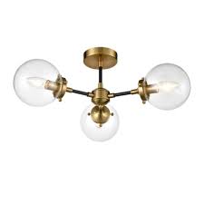 Beautiful, functional lighting can make your bathroom a serene and calming place to be. 3 Semi Flush Ceiling Light Black Gold