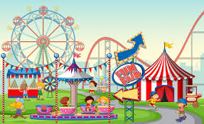 Encuentra todo sobre manualidades infantiles aqui. Una Escena De Feria Al Aire Libre O Fondo Con Ninos Vector Gratis