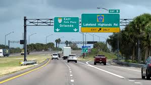 High traffice highway exit by mavmcleod16. Polk Parkway At Lakeland Highlands Road Exit 9 Map Info