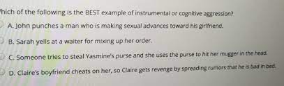 Solved Hich Of The Following Is The Best Example Of Instr Chegg Com