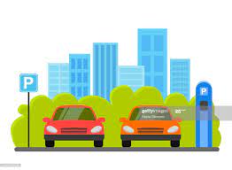 Parking Lot Vector Illustration Isolated On White Flat Parking Lot Vector Illustration Illustration Parking Lot Sign