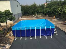 Chine Grande Piscine De Materiau Pvc Portatif De Piscines En Metal Du Chassis Acheter Piscine D Eau D Ete Sur Fr Made In China Com