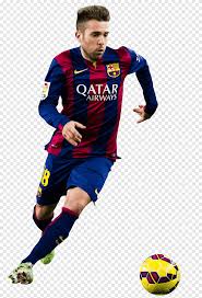 The image is png format and has been processed into transparent background by ps tool. Jordi Alba Fc Barcelona Football Player Spain Jordi Alba Jersey Shoe Png Pngegg