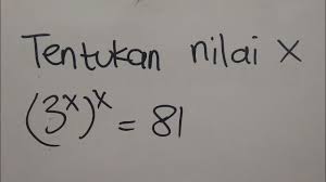 Arti dari asimtot ini ialah garis sejajar dengan sumbu x. Menentukan Nilai X Dari Soal Perpangkatan Matematika Smp Youtube