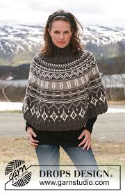 Ich würde mir gerne einen poncho stricken. In The Alps Drops 116 20 Kostenlose Strickanleitungen Von Drops Design