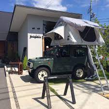 今回は以前反響が大きかった車体上部に設置できるpolerのテント le tent のお話し こ ジムニー キャンプ 車 テント ジムニー ja11