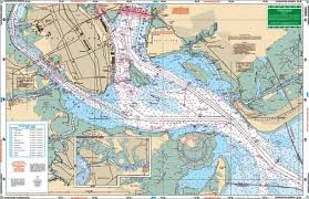 charleston harbor large print nautical chart image