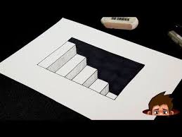 How To Draw 3d Stairs With Hole Easy Optical Illusion Youtube Art Drawings Sketches Simple 3d Pencil Drawings Optical Illusions Art