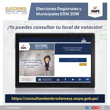 Echa un vistazo a la información oficial de la onpe y. Onpe On Twitter Erm2018 Ingresa Tu Dni Y Consulta Tu Local De Votacion Para Las Elecciones Regionales Y Municipales Del 7 De Octubre Https T Co Asziojujth Https T Co Gvym11puqt