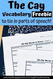 Free Vocabulary Worksheets For Your The Cay Novel Study Introduce 16 Words From The Story With Their Definit Vocabulary Activities Vocabulary Words Vocabulary