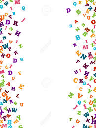 Alphabet kids are colorful bulletin board borders that will inspire kids to learn the alphabet in a refreshing and pleasant way. Abstract Colorful Alphabet Ornament Border Isolated On White Background Illustration For Bright Education Writing Poetic Design Random Letters Fly Top Book Concept For Grammar School Stock Photo Picture And Royalty Free Image