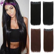 Our dark brown hair extensions emphasizes on the inner strength, kindness and grace. Ailiade Long Straight Synthetic Clip In Hair Extensions High Temperature Fiber Black Dark Brown Hair Piece For Women Synthetic Clip In One Piece Aliexpress