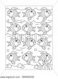 Scenery coloring pages for adults can help you get the most out of coloring. Coloring Page Fish Vector Photo Free Trial Bigstock